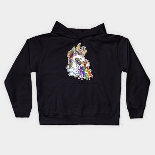 Unicorn - little colorful vomit Kids Hoodie